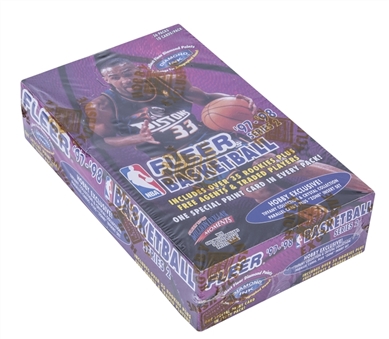 1997-98 Fleer Series 2 Factory Sealed NBA Wax Box (36 Packs)